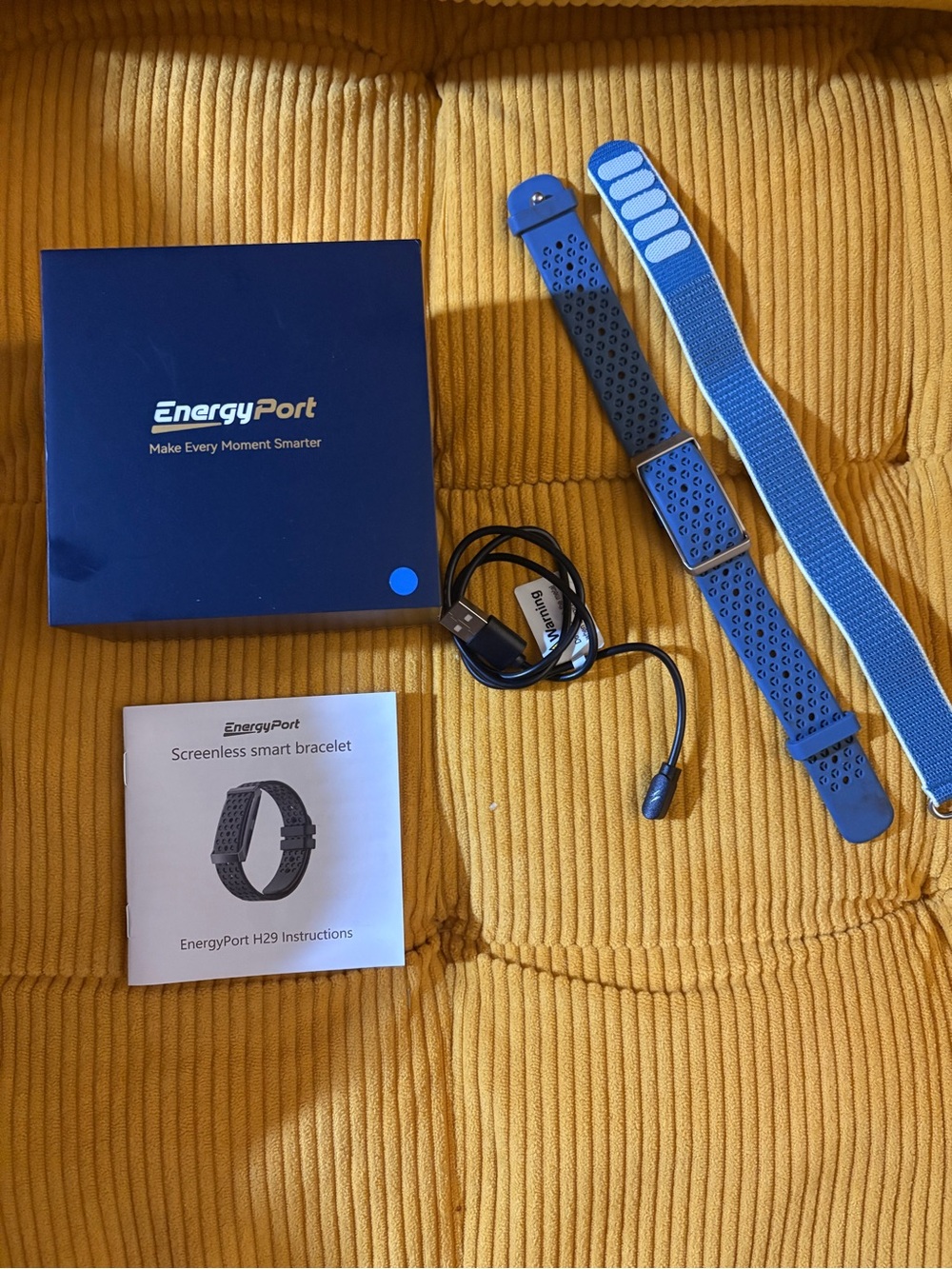 Blue Screenless Smart Bracelet with Accessories